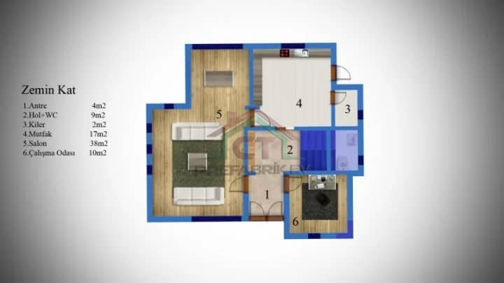 Çelik Ev 143m2 villa 3